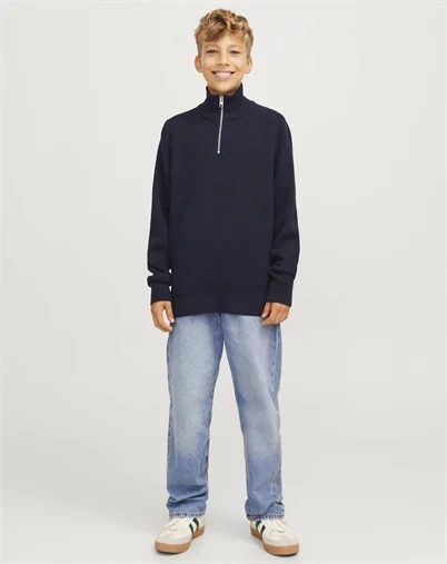 Jack & Jones Junior - JPRBlamilano Stitch Knit Half Zip - Night Sky